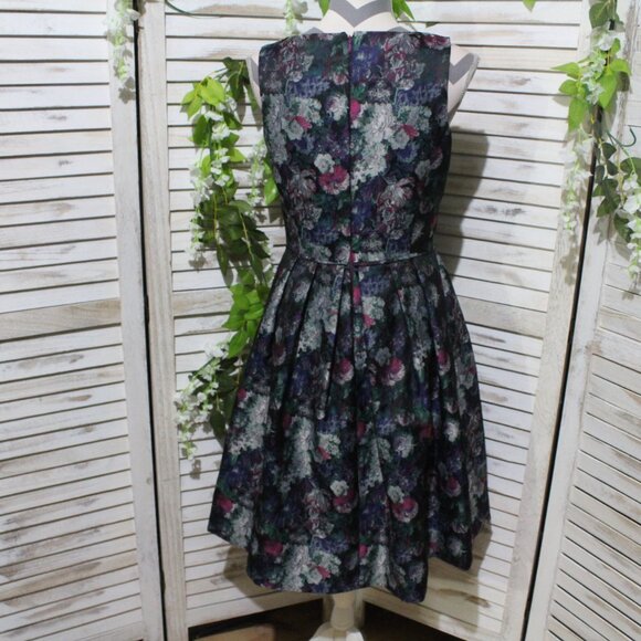 Tahari Jacquard Floral Fit and Flare Dress (1415) - Picture 7 of 16